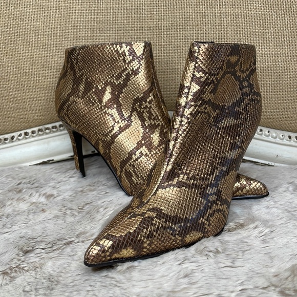 Colin Stuart for Victoria Secret•Bronze Faux Snakeskin Booties - Picture 2 of 7